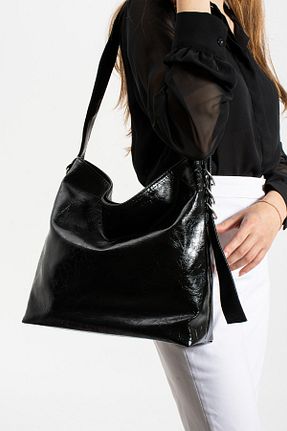 کیف دوشی مشکی زنانه چرم مصنوعی ESTUTE - کد 834053381