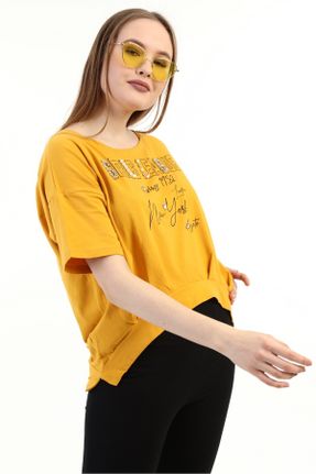تی شرت زرد زنانه کد 85965919