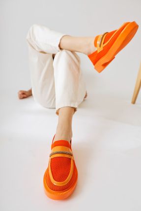 کفش پیاده روی نارنجی زنانه کد 822721826