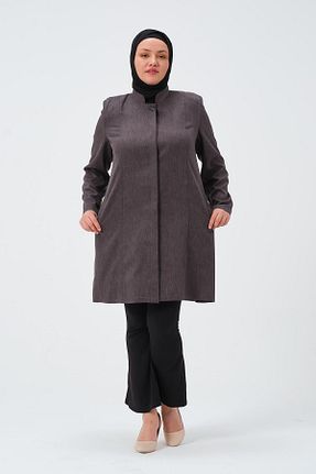 کلاه و ابایا طوسی زنانه کتان GLR&GYM - کد 829119296