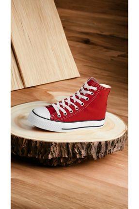 کفش کژوال قرمز زنانه پارچه نساجی پاشنه کوتاه ( 4 - 1 cm ) پاشنه ساده کد 831170843