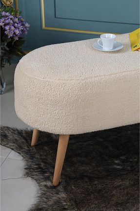 پوف و نیمکت بژ 90 x 40 PufyHome - کد 833950998