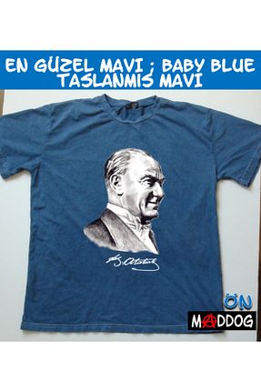 تیشرت آبی زنانه رگولار mAddog - کد 833965976
