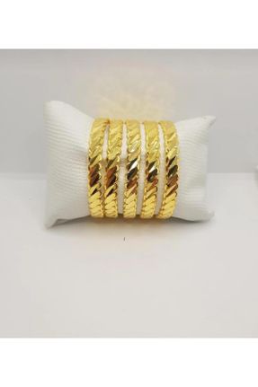 دستبند استیل طلائی زنانه فولاد ( استیل ) کد 833874155