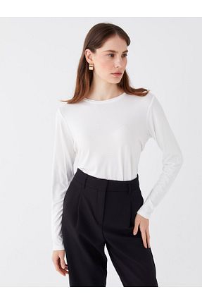تیشرت نباتی زنانه رگولار LC Waikiki - کد 816888304