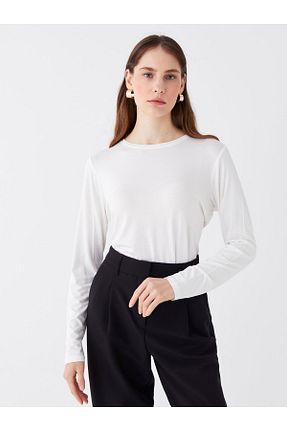تیشرت نباتی زنانه رگولار LC Waikiki - کد 816888304