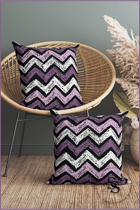 کوسن و روکش کوسن بنفش مخمل Saso - کد 832895235