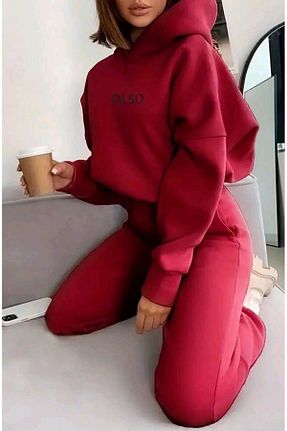 ست بالاتنه و پائین تنه قرمز زنانه بافت MCN STORE - کد 833910736