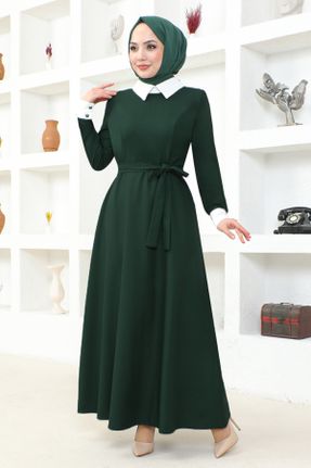 لباس سبز زنانه اسلیم بافتنی کد 816713022