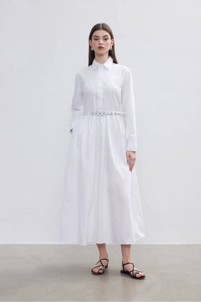 لباس سفید زنانه رگولار بافتنی کد 827124249