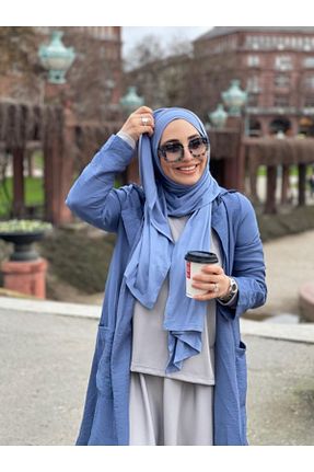شال سرمه ای زنانه پنبه ای Differenza - کد 82334443