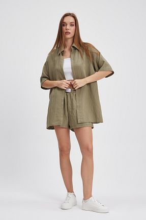 ست بالاتنه و پائین تنه سبز زنانه بافتنی missşuşivibe - کد 834037042