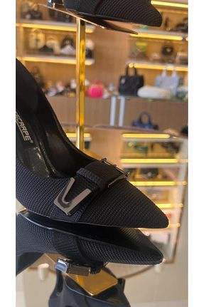 کفش استایلیتو مشکی پاشنه ضخیم lescarpe - کد 834042024