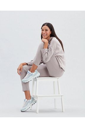 کفش اسنیکر سرمه ای زنانه بند دار Skechers - کد 828131112