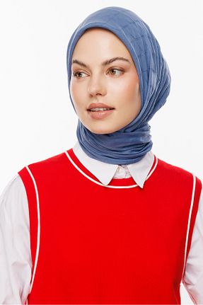 روسری آبی پنبه پلی استر Mooncorn - کد 834037080