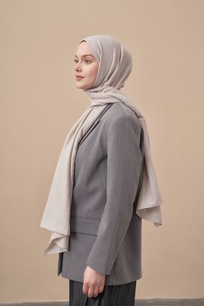 شال طوسی زنانه پنبه ای ARMANDA - کد 834086543