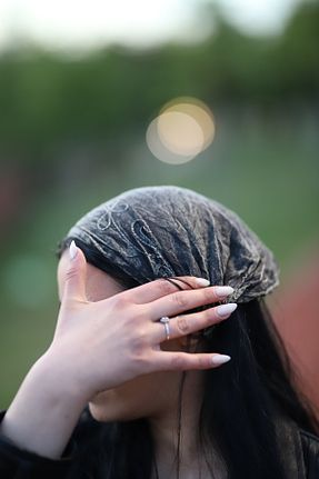 کش سر طوسی زنانه %100 پنبه Borceelle - کد 834059279
