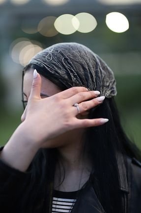 کش سر طوسی زنانه %100 پنبه Borceelle - کد 834059279