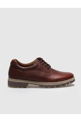 کفش کژوال قهوه ای مردانه چرم طبیعی پاشنه کوتاه ( 4 - 1 cm ) پاشنه ساده کد 750273499