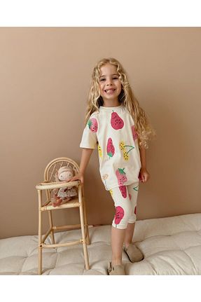ست بالاتنه و پائین تنه سفید بچه گانه بافتنی SACRO KİDS - کد 834176717