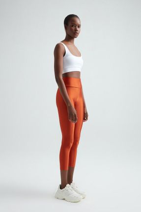 ساق شلواری نارنجی زنانه بافت رگولار کد 105151944