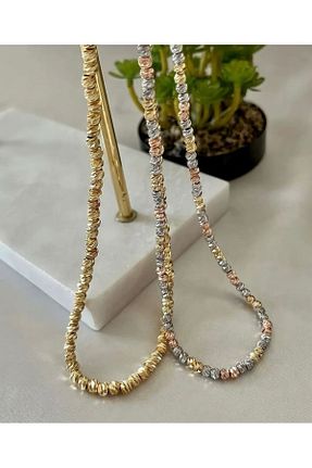 گردنبند استیل ( فولاد ) قهوه ای زنانه استیل ضد زنگ Only Vogue - کد 783890455