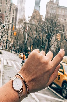 دستبند استیل (فولاد) طلائی مردانه استیل ضد زنگ Daniel Wellington - کد 41766025