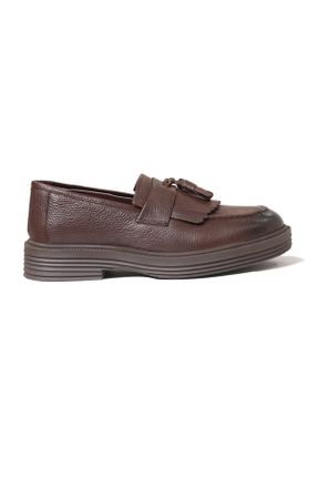 کفش لوفر قهوه ای مردانه پاشنه کوتاه ( 4 - 1 cm ) کد 832573674