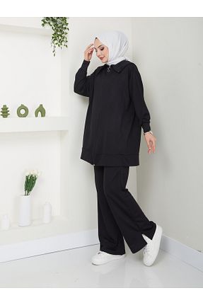 ست بالاتنه و پائین تنه حجاب مشکی زنانه رگولار VOLT CLOTHİNG - کد 834086272