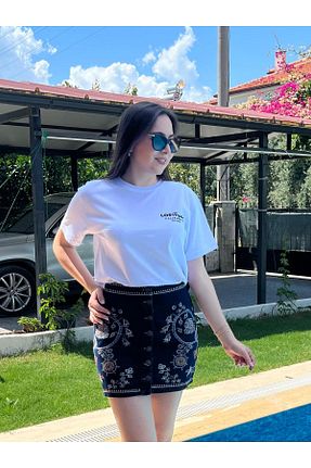 تیشرت سفید زنانه رگولار PINAR BUTİK - کد 834104415