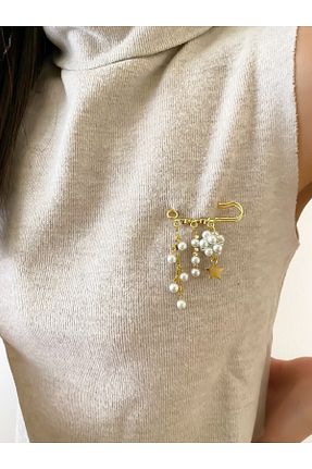 سنجاق سینه طلائی زنانه Lucky Designs - کد 353634561