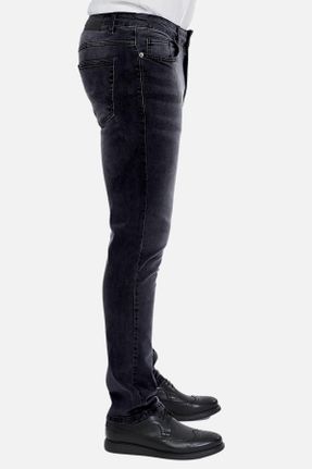شلوار جین طوسی مردانه پاچه لوله ای فاق بلند جین استاندارد کد 234456981