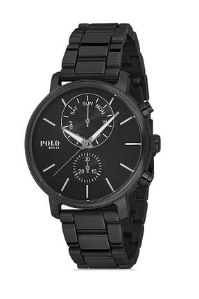 ساعت مچی مشکی مردانه 42 میلی متر POLO Rucci - کد 749128849