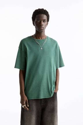 تی شرت سبز مردانه یقه گرد کد 834225676