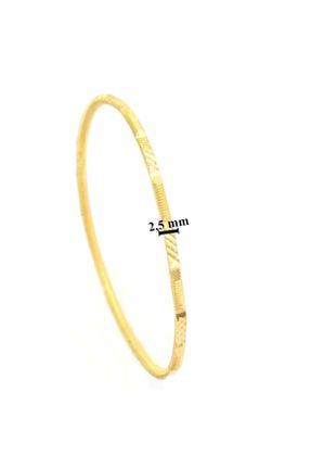 دستبند استیل طلائی زنانه روکش طلا کد 194918043