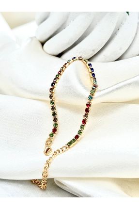 دستبند جواهر طلائی زنانه آهن کد 827900371