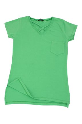 تی شرت سبز زنانه اسلیم فیت کد 834250884