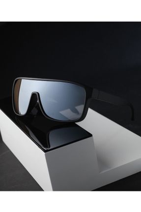 عینک آفتابی مشکی مردانه 59+ پلاریزه آینه ای مستطیل کد 117893283