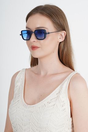 عینک آفتابی آبی زنانه UV400 LOOKUP - کد 832047222