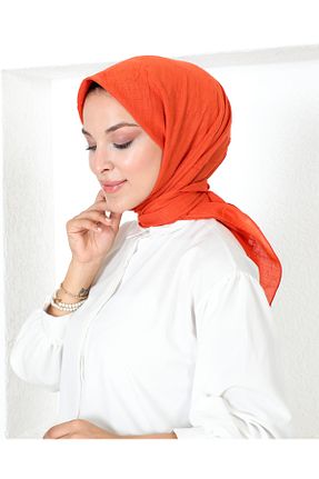 روسری نارنجی پلی استر Golden Rose - کد 834303111