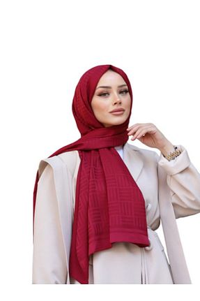 شال زرشکی زنانه پنبه ای ŞahTan - کد 834070486