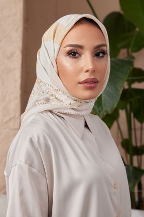روسری بژ 100 x 100 19V69 ITALIA - کد 834395050