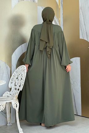 لباس حجاب خاکی زنانه اسلیم فیت Bym Fashion - کد 834456314