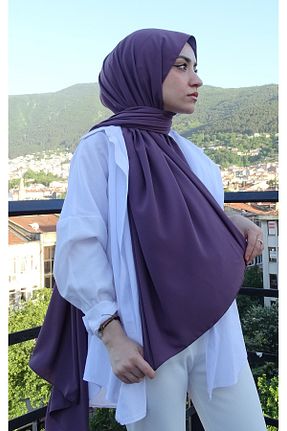 شال بنفش زنانه Medine İpeği Aksesuar - کد 834519718