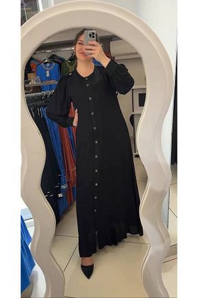 لباس حجاب مشکی زنانه رگولار İZZA STYLE - کد 834518359