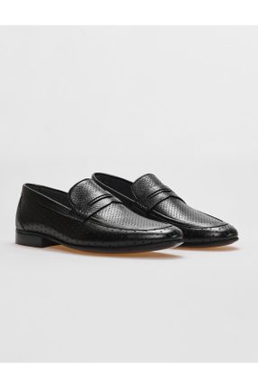 کفش کلاسیک مشکی مردانه چرم طبیعی پاشنه کوتاه ( 4 - 1 cm ) کد 791503723