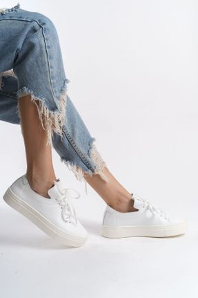 کفش کژوال سفید زنانه پاشنه کوتاه ( 4 - 1 cm ) پاشنه ساده کد 832730763