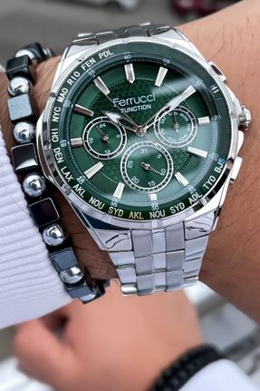 ساعت مچی سبز مردانه فولاد ( استیل ) تقویم کد 824708459