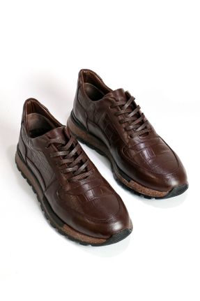 کفش کژوال قهوه ای مردانه چرم طبیعی پاشنه کوتاه ( 4 - 1 cm ) پاشنه ساده کد 376368926