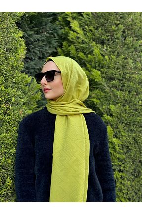 شال سبز زنانه پنبه پلی استر İpekseli - کد 824371887